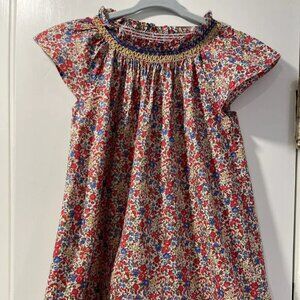 Spanish Designer Neck & Neck Liberty Emma and Georgina Dress Smocked Sz 4 EUC